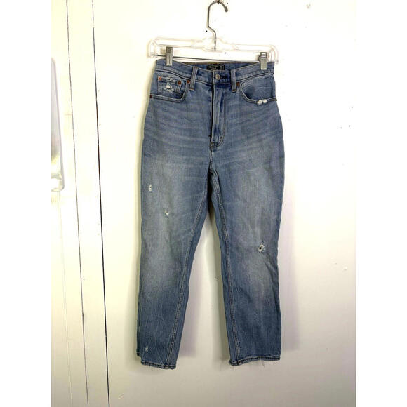 Abercrombie & Fitch Denim - Abercrombie Fitch Jeans Womens 2 Short Ultra High Rise Mom Jeans Light Wash